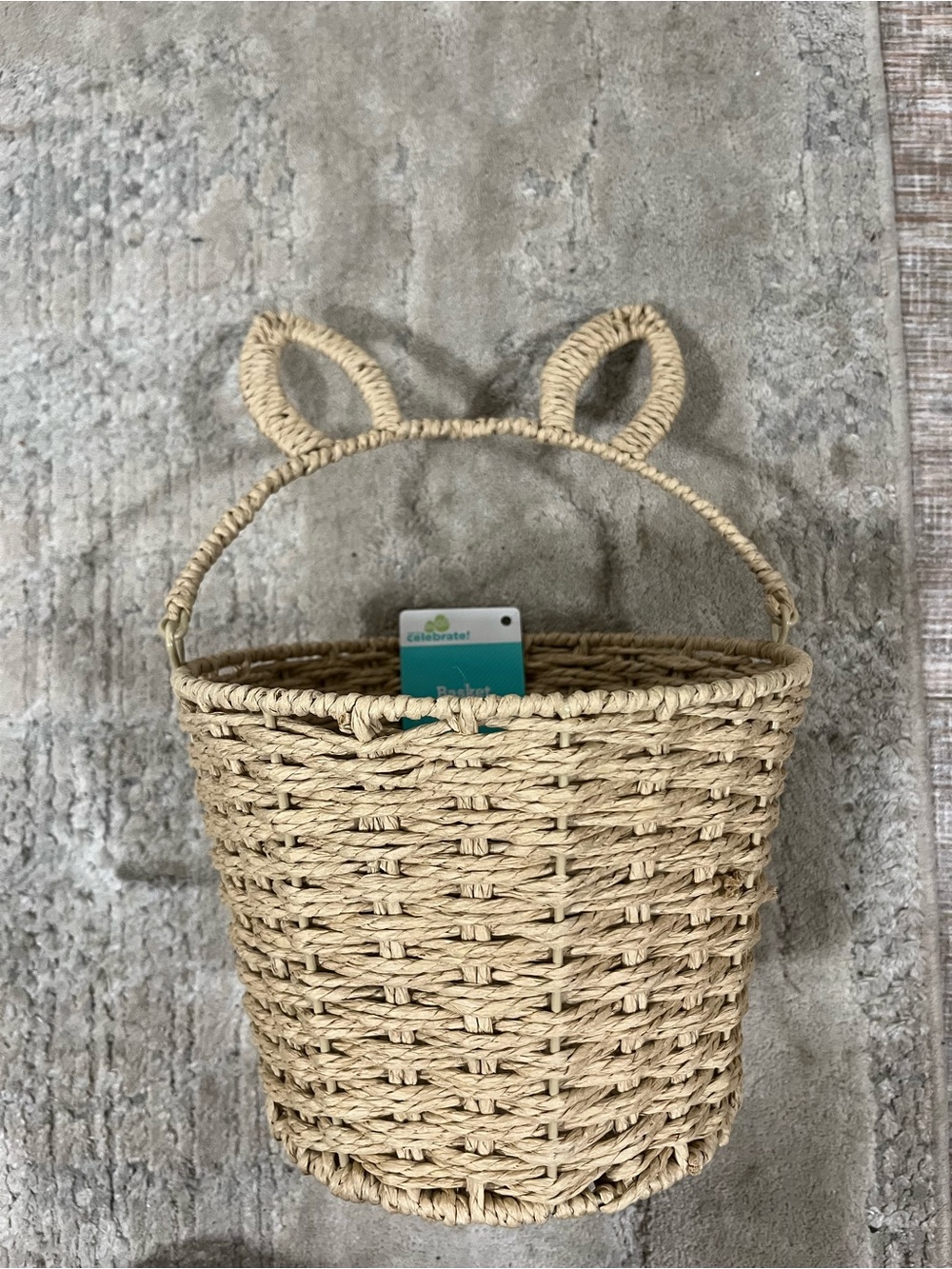 Set of 2- Handwoven Straw Basket - Picture 3 of 4